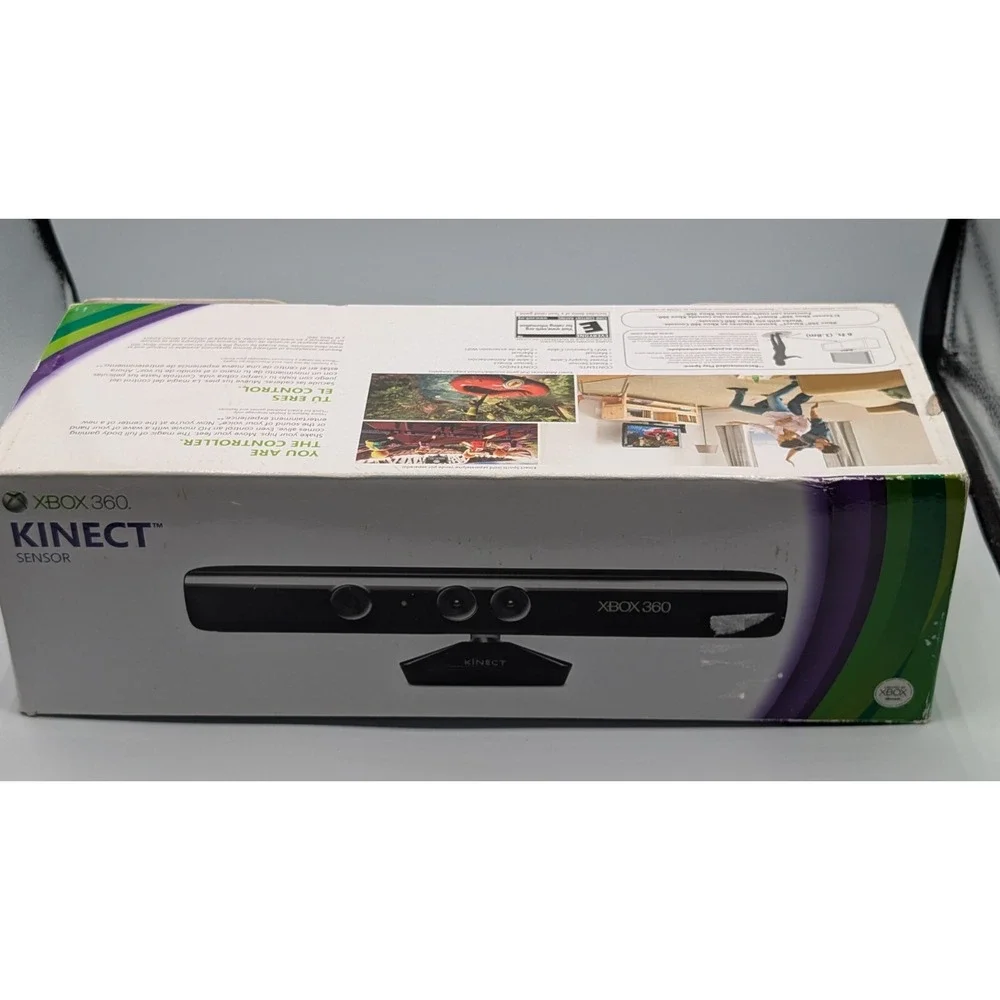 Microsoft XBOX 360 Kinect Sensor Bar with Original Box & Game